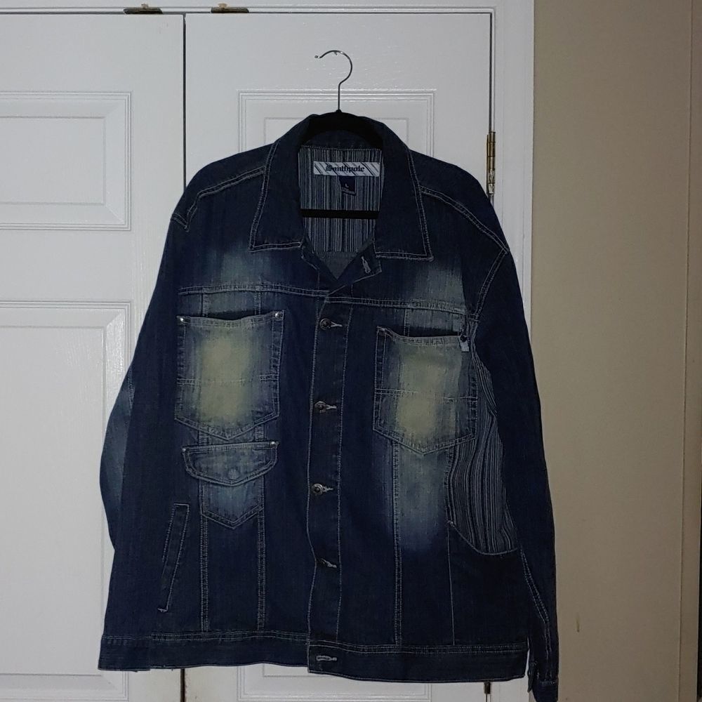South Pole Signature Series  Oversized  acid washed denim jean jacket Sz L NWOT